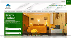 Desktop Screenshot of hotelprincipadosantiago.com