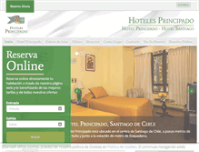 Tablet Screenshot of hotelprincipadosantiago.com